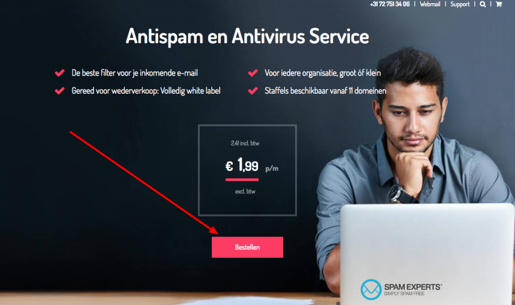 Antispam en Antivirus service