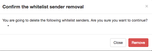 remove sender
